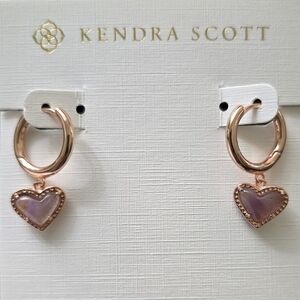 Kendra Scott Ari Rose Gold Huggie Earrings